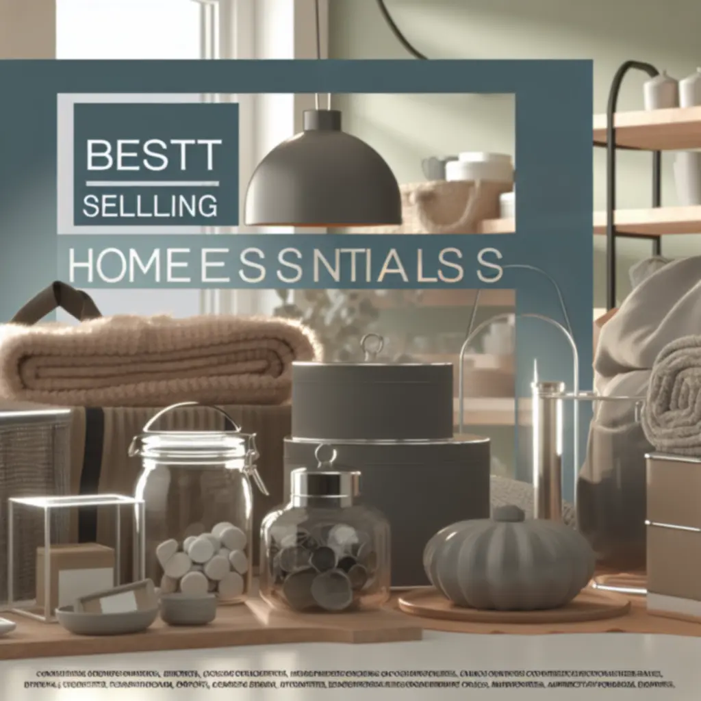 A selection of customer-favorite home essentials arranged on shelving.