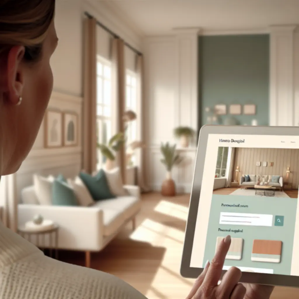 Personalized home décor recommendations arranged in a cozy interior