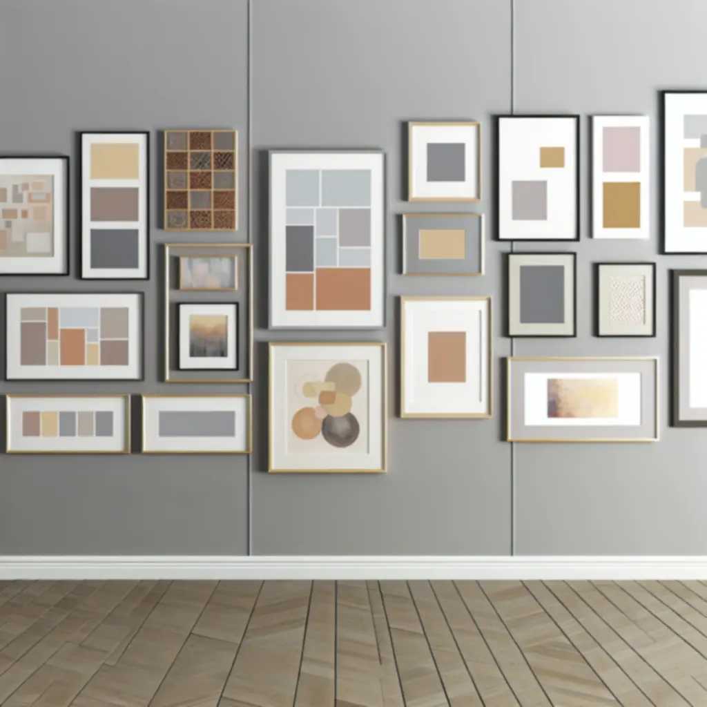 Gallery wall with curated wall art pieces